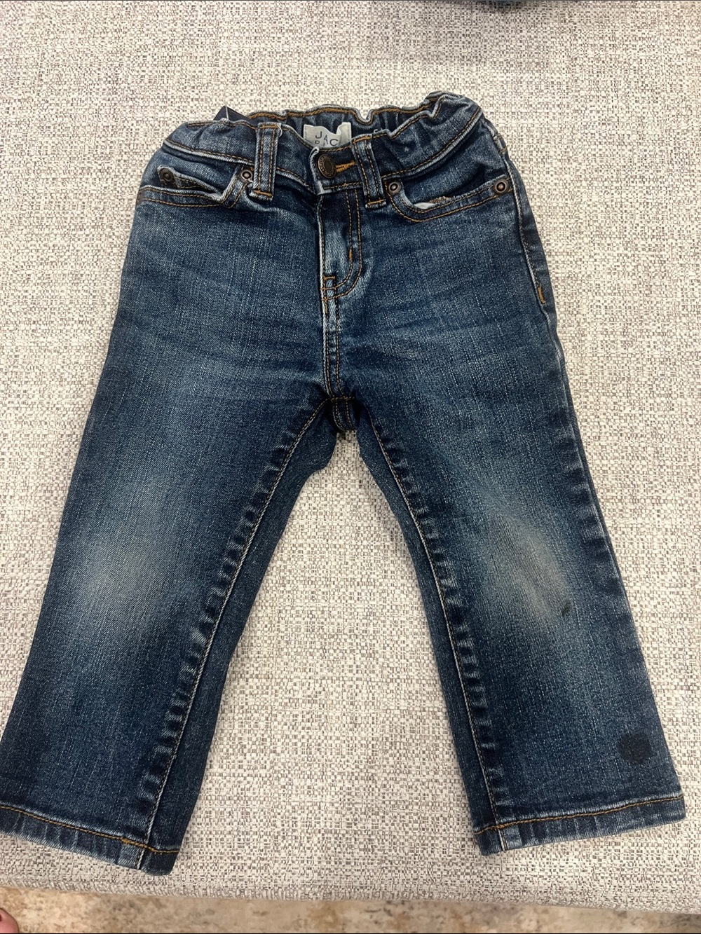 Janie and Jack Boys Dark Blue Faded Denim Jeans